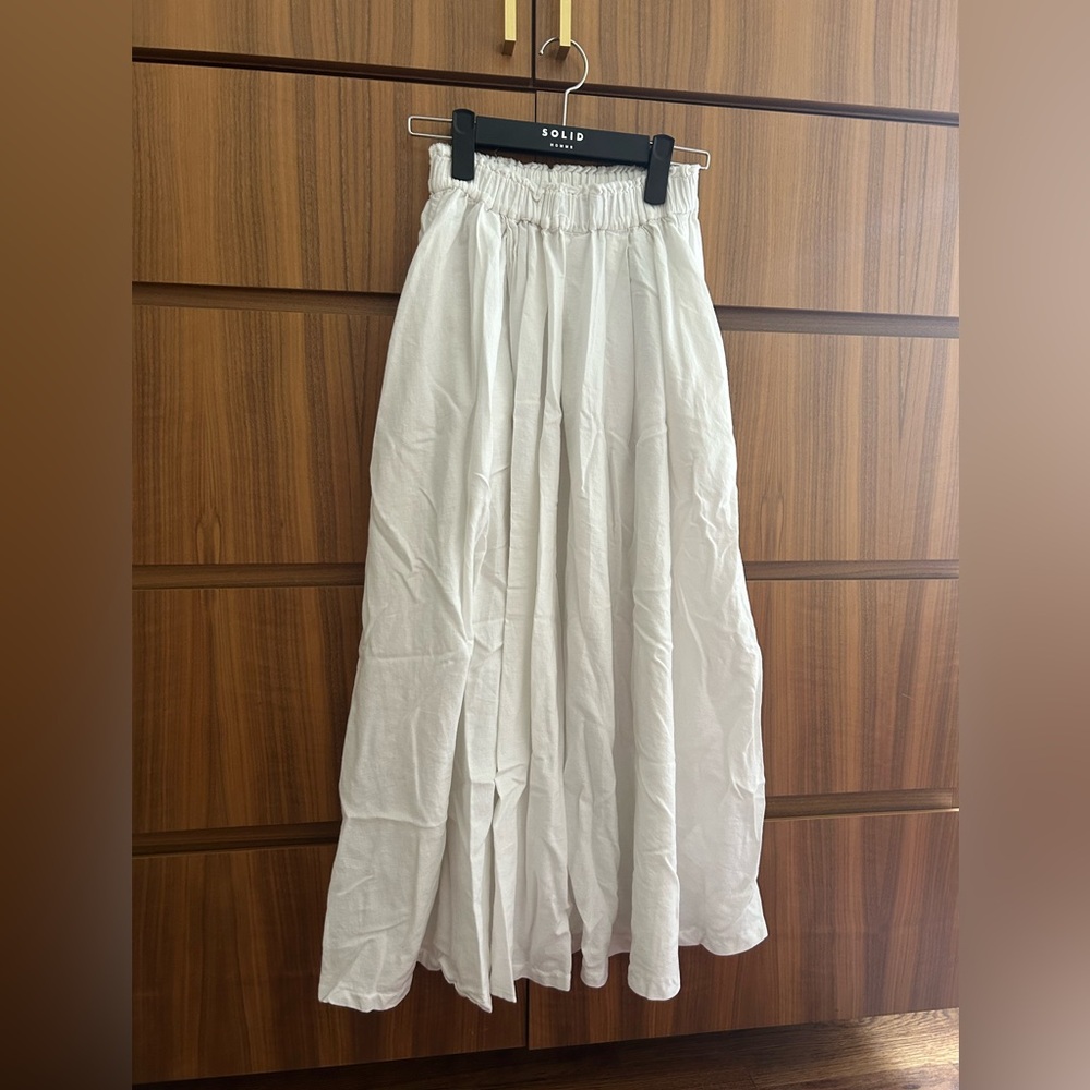 A Shirt Thing White Cotton Maxi Skirt